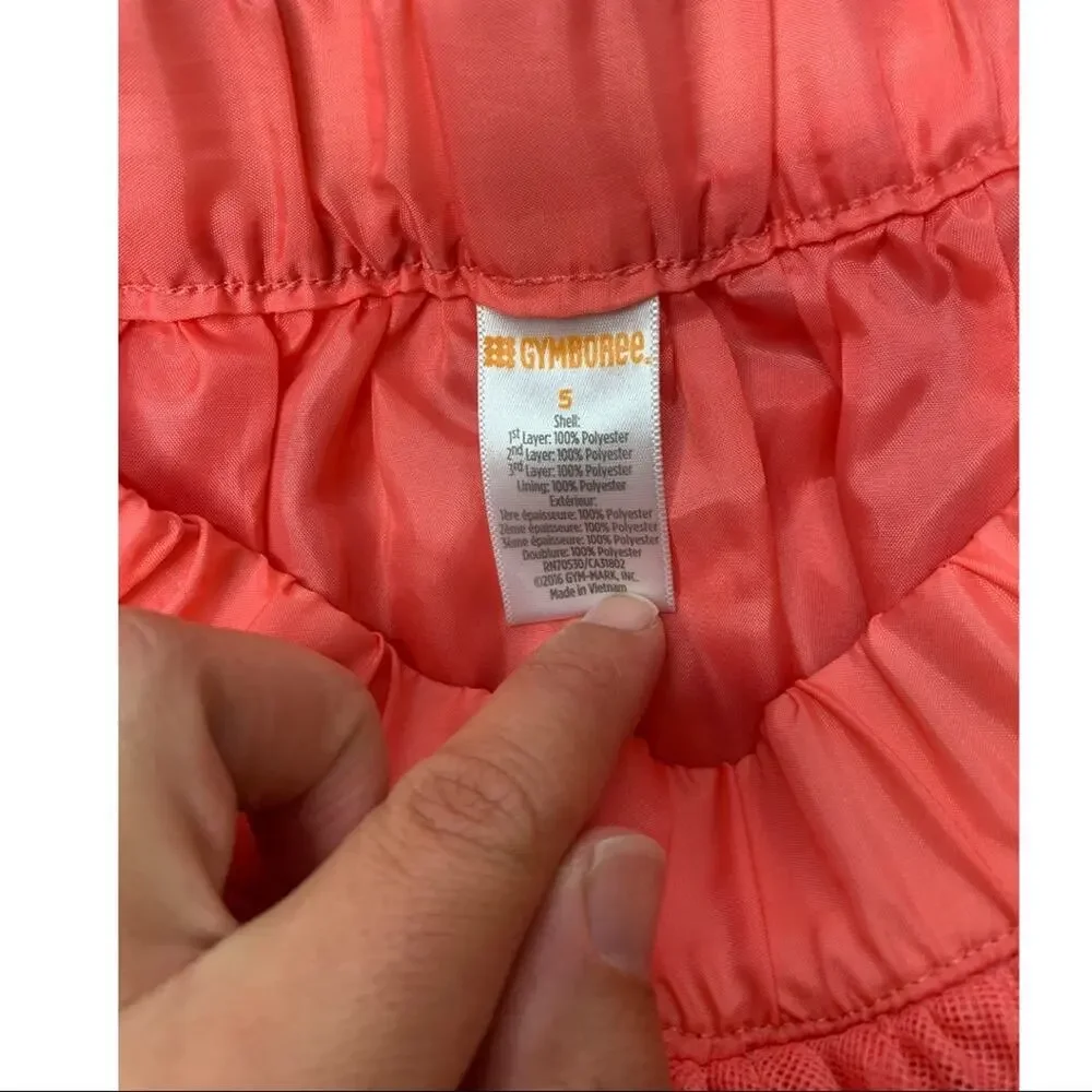 Gymboree 5 Coral orange Tutu tulle skirt